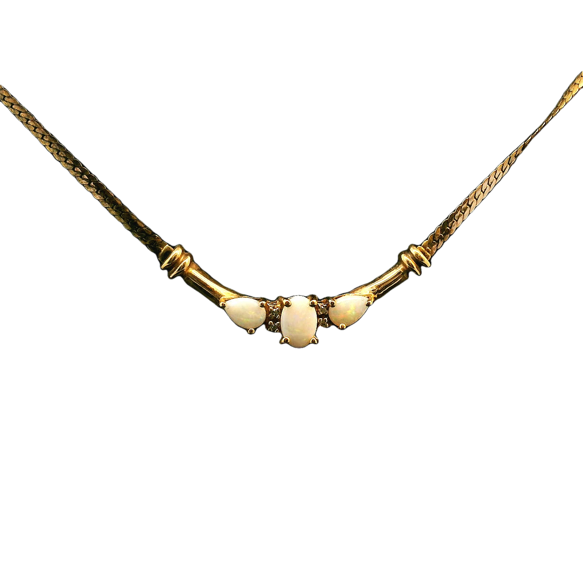 Unique Gold and Opal Necklace