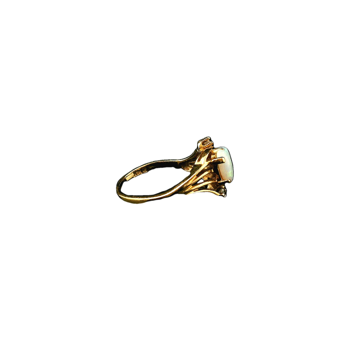 Elegant Two Stone Opal Ring
