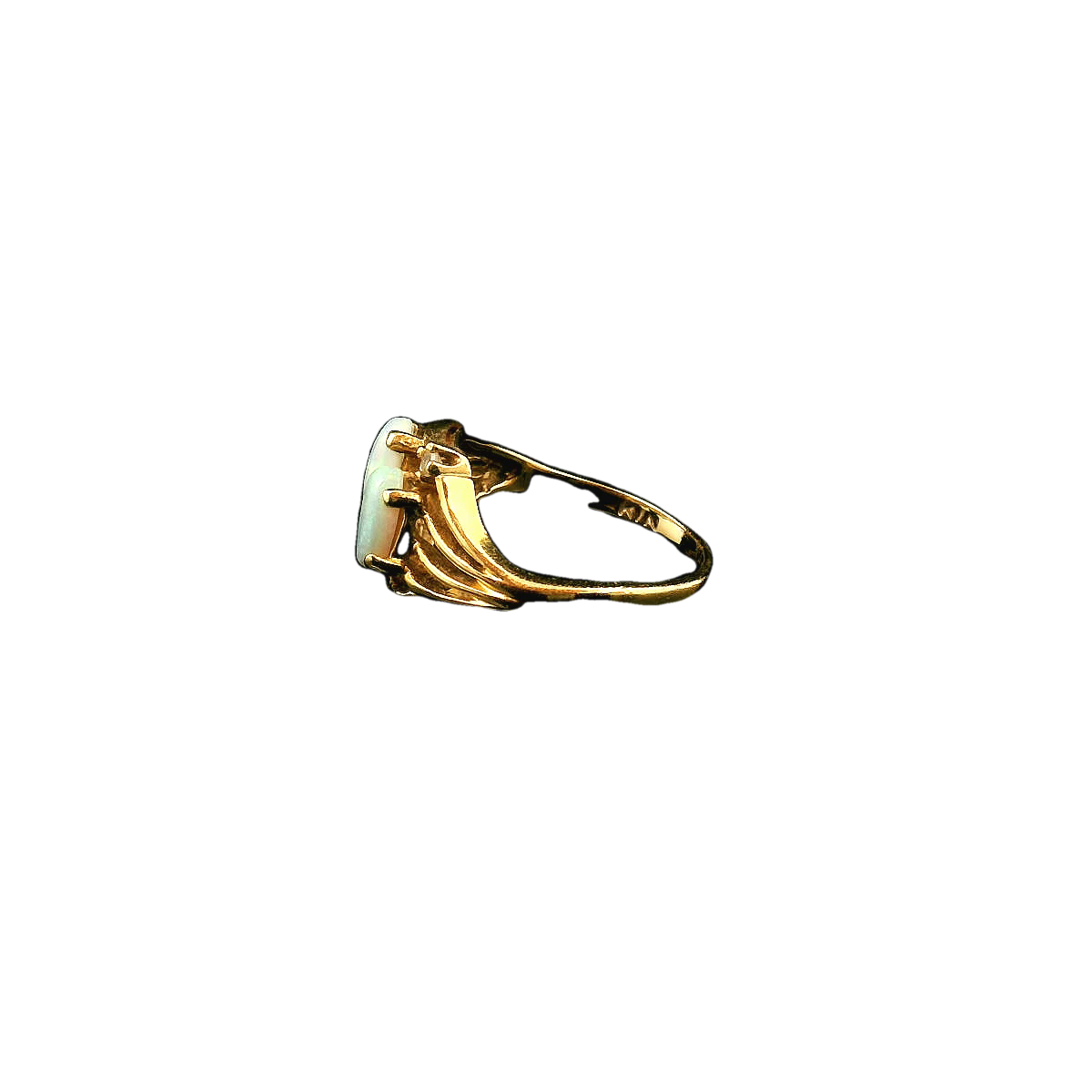 Elegant Two Stone Opal Ring