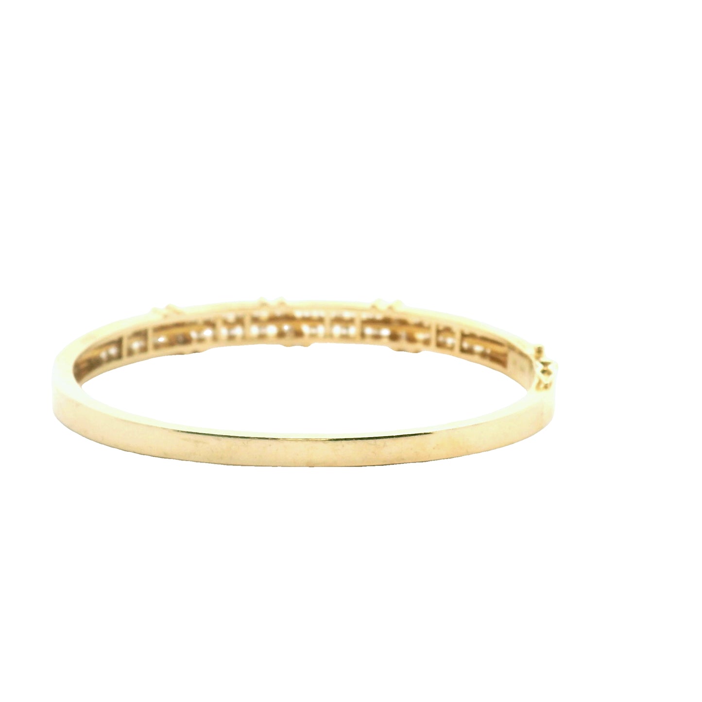 Unique 14K Gold Diamond Channel Bracelet