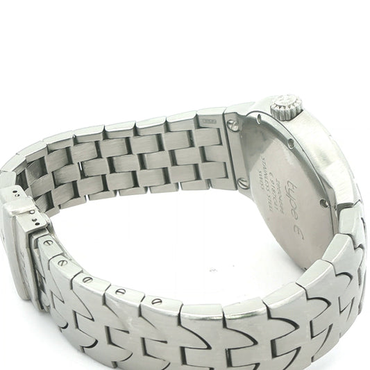 Estate Ebel Type E Stainless Steel Swiss Quartz Watch White Dial Ref 9187C41