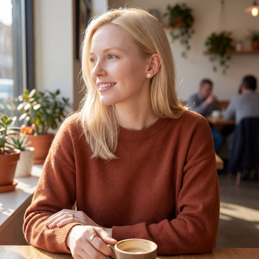14K White Gold Round Cut Lab Grown Diamond Earrings - 1.50 ctw VS Clarity