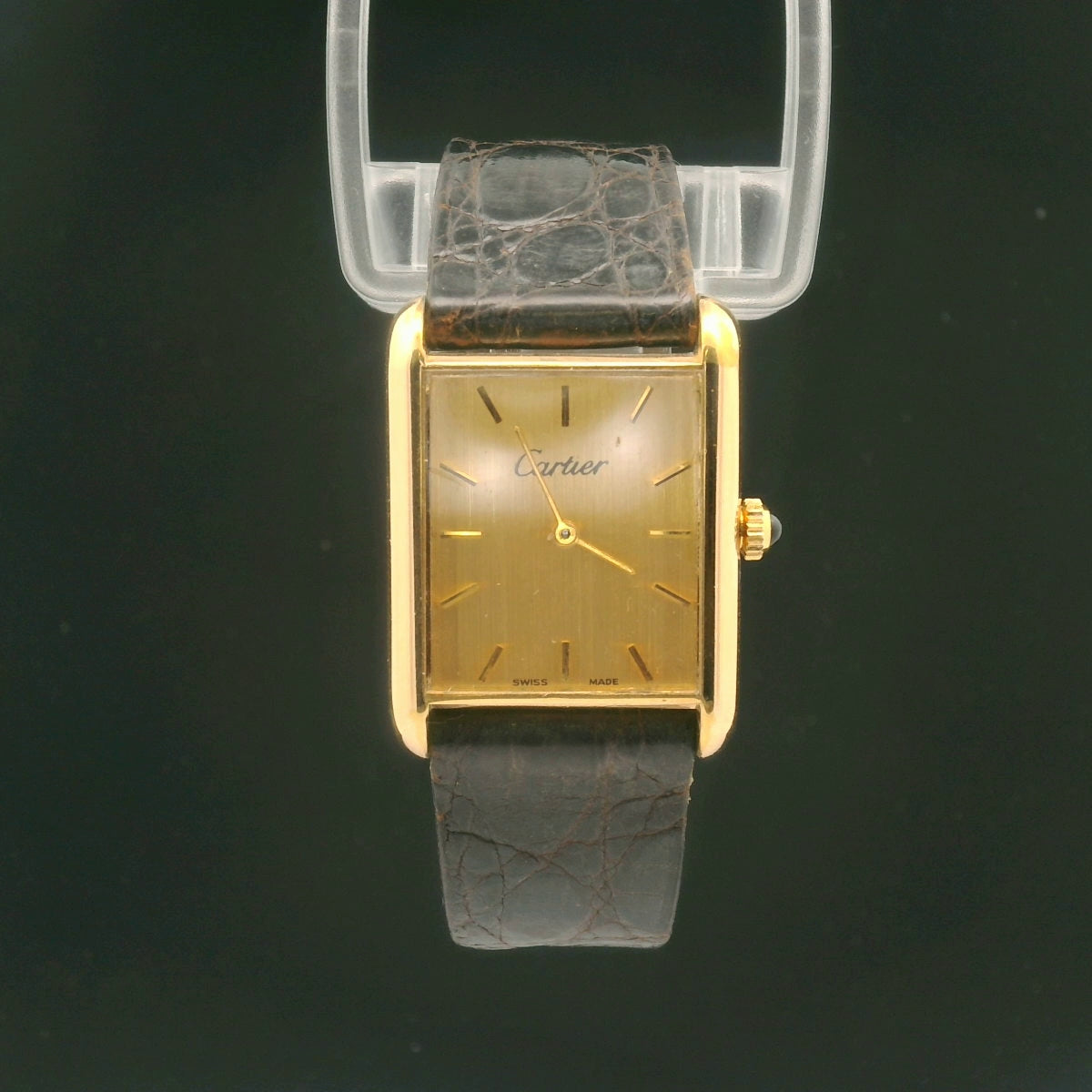 Vintage Cartier Watch 18K Yellow Gold Plated Dress Watch