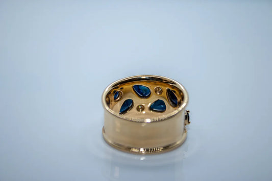 14K Yellow Gold Tanzanite and Diamond Ring
