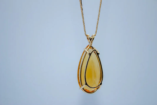 14 K Y/G Citrine Pendant