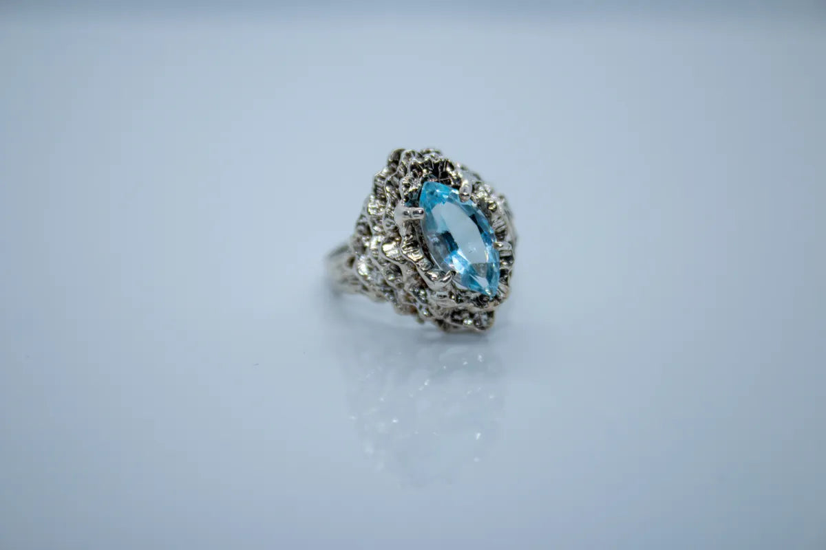 Sterling Silver Gents Topaz Ring