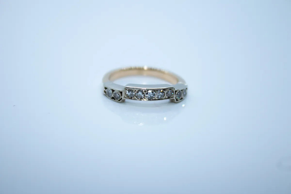 14K Yellow Gold Diamond Wedding Band
