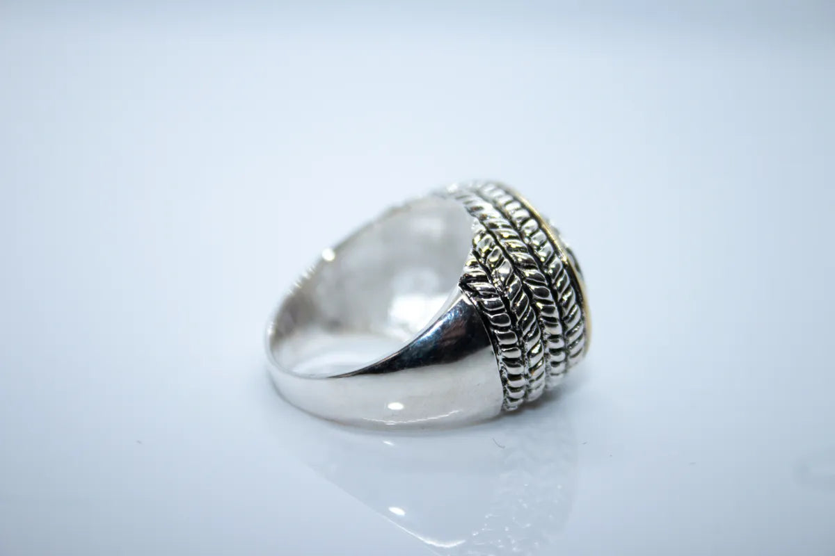 Sterling Silver Large CZ Purple Stone Ring