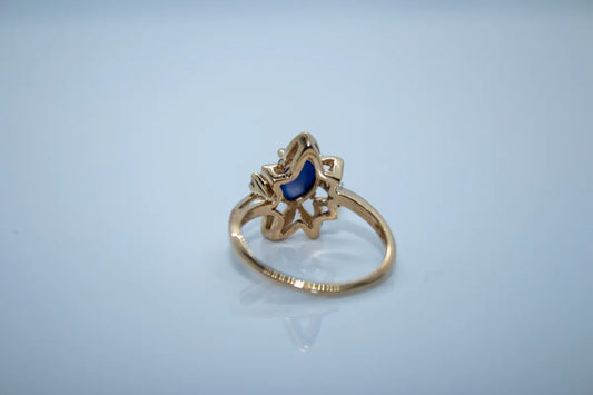 14 K Yellow Gold Star Sapphire Ring