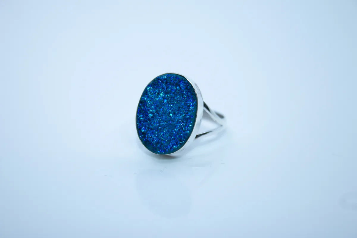 Sterling Silver Druzy Ring