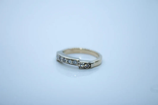 14K Yellow Gold Diamond Wedding Band