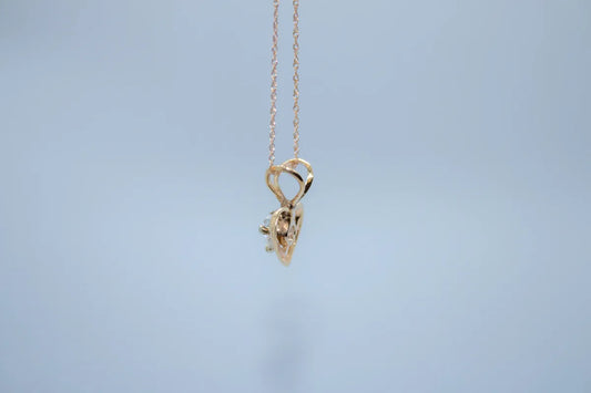 14 K Y/G Diamond Heart Shape Necklace