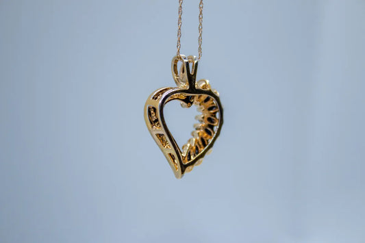 14 K Y/G Saphire Diamond Necklace