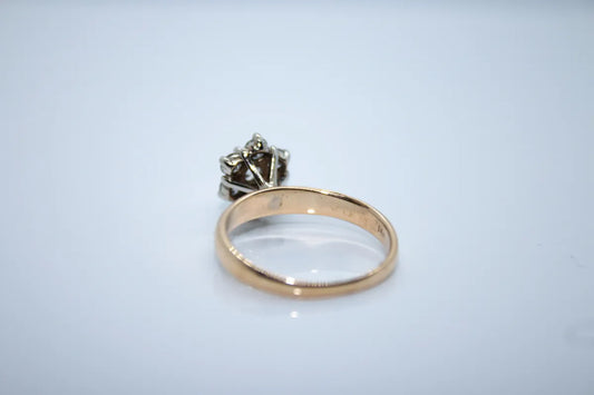 14K Yellow Gold two-tone Diamond Ring
