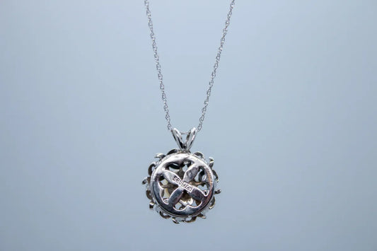 14K White Gold Pearl Necklace