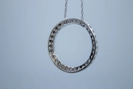 10K White Gold Diamond Pendant
