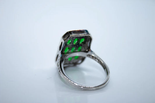 Sterling Silver Green CZ Ring