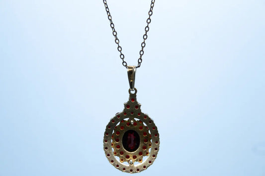 Gold Filled Garnet Necklace