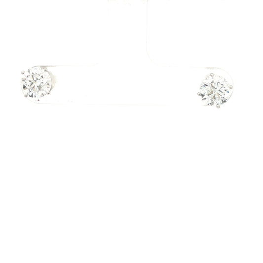 14K White Gold Lab Grown Diamond Stud Earrings 4.01 CTW VS Clarity
