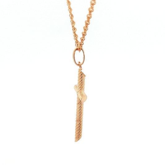 18K Yellow Gold Estate Twist Cross