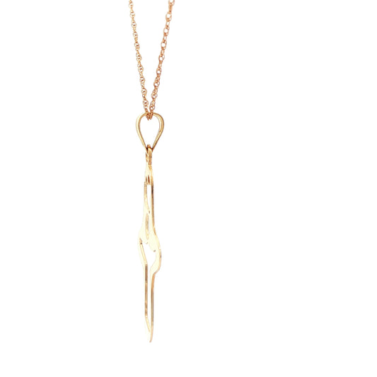14K Gold Holy Spirit Cross Necklace