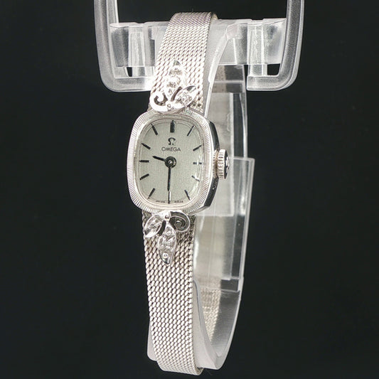 Omega 14K White Gold Vintage Watch