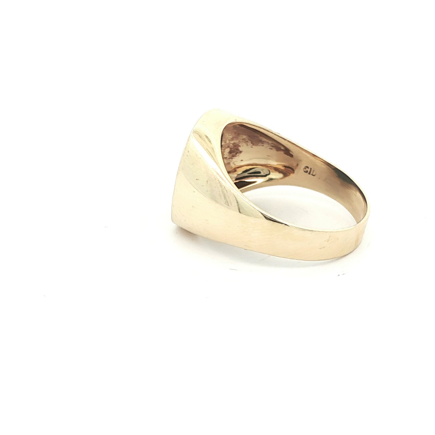 14K Yellow Gold Ring with Square Onyx