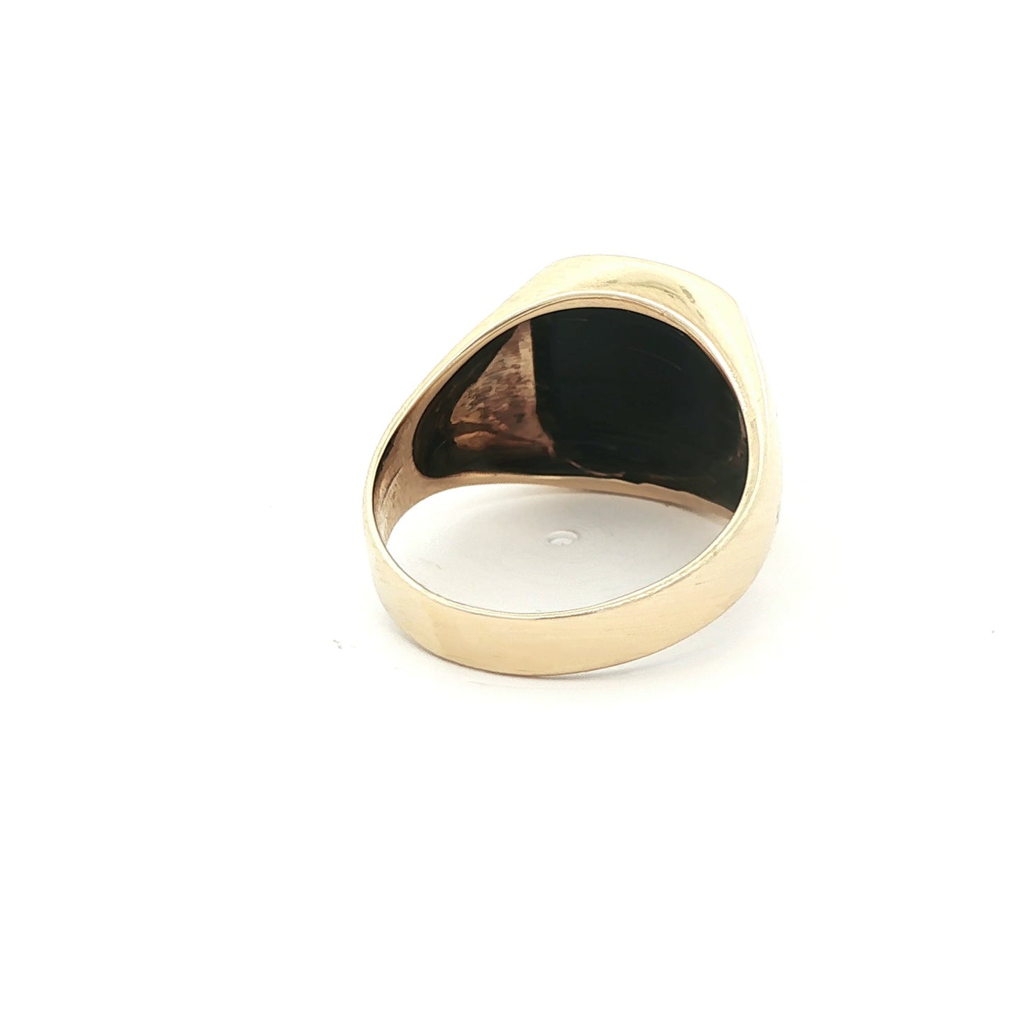 14K Yellow Gold Ring with Square Onyx
