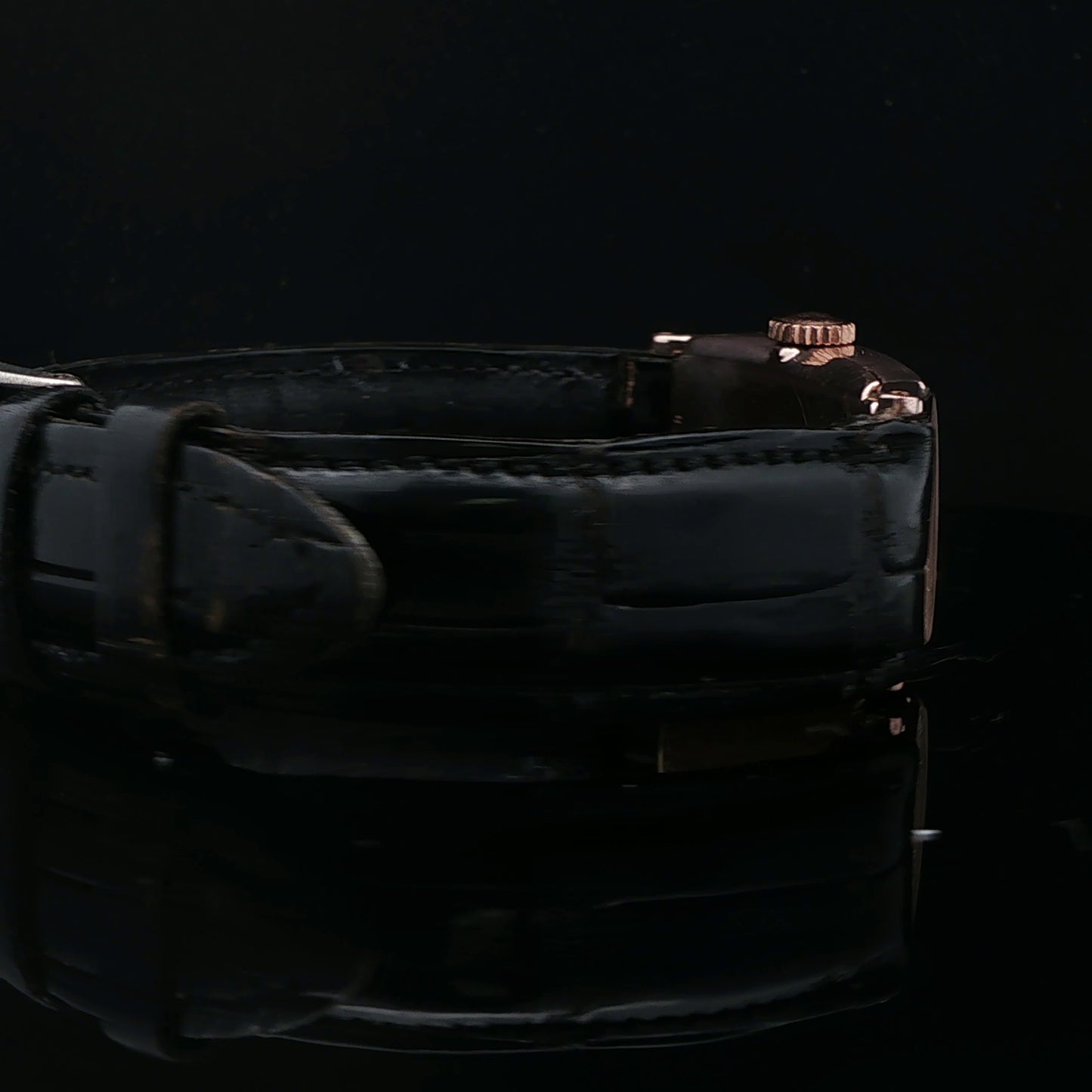 14K Vintage Rose Gold Tank Style Bulova Watch