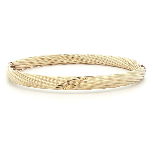14k Yellow Gold 1990s Twisted Multi-Rope Bangle