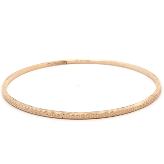 1970s Vintage 21K Yellow Gold Textured Bangle – Estate