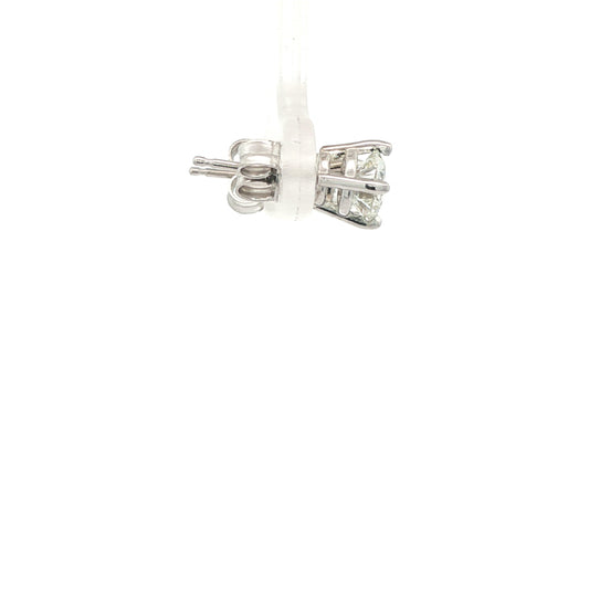 14K White Gold Diamond Stud Earrings - 1.34 CTW VS1