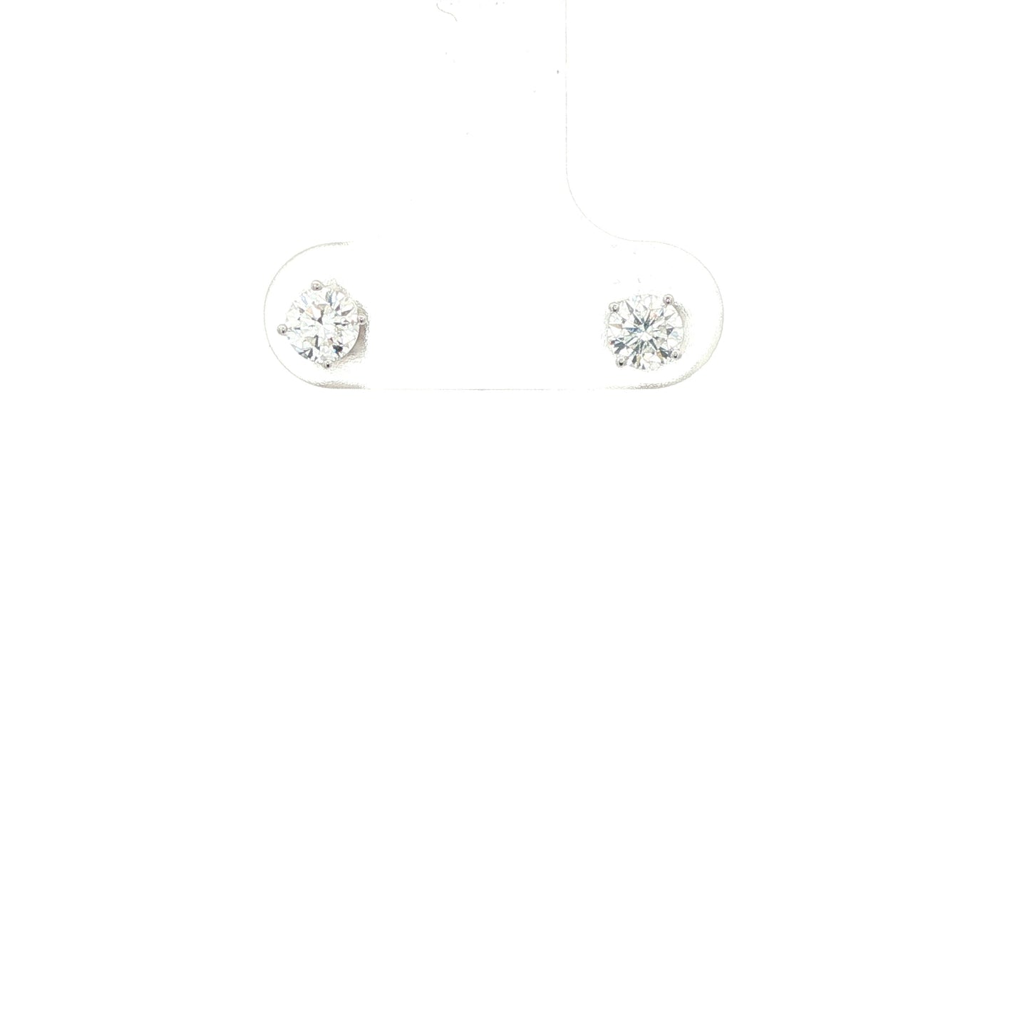 Lab Grown Diamond Stud Earrings 0.50ctw 14K White Gold VS Clarity