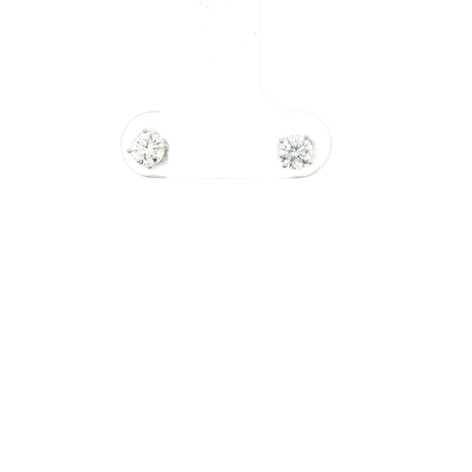 Lab Grown Diamond Stud Earrings 0.50ctw 14K White Gold VS Clarity