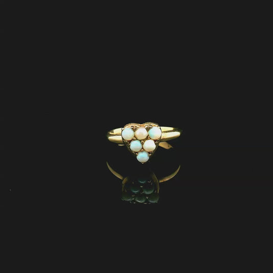 6 Opal Cluster Ring