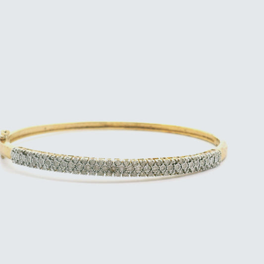 Gold Plated Cluster Bracelet with 0.25ctw Diamonds