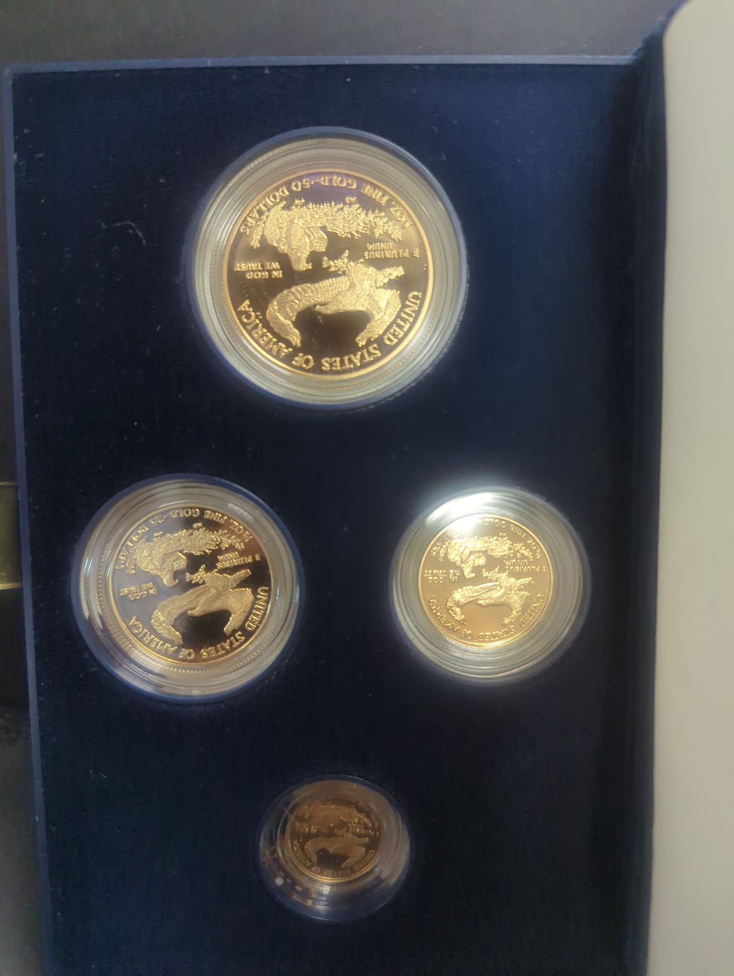 2001 Gold American Eagle Four Coin Bullion Set