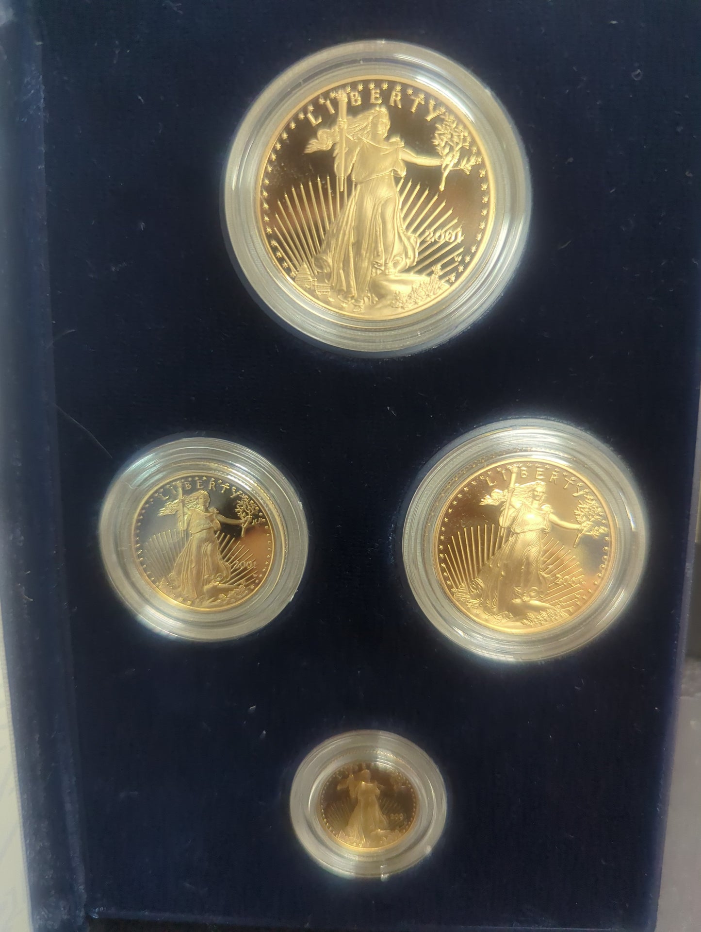 2001 Gold American Eagle Four Coin Bullion Set