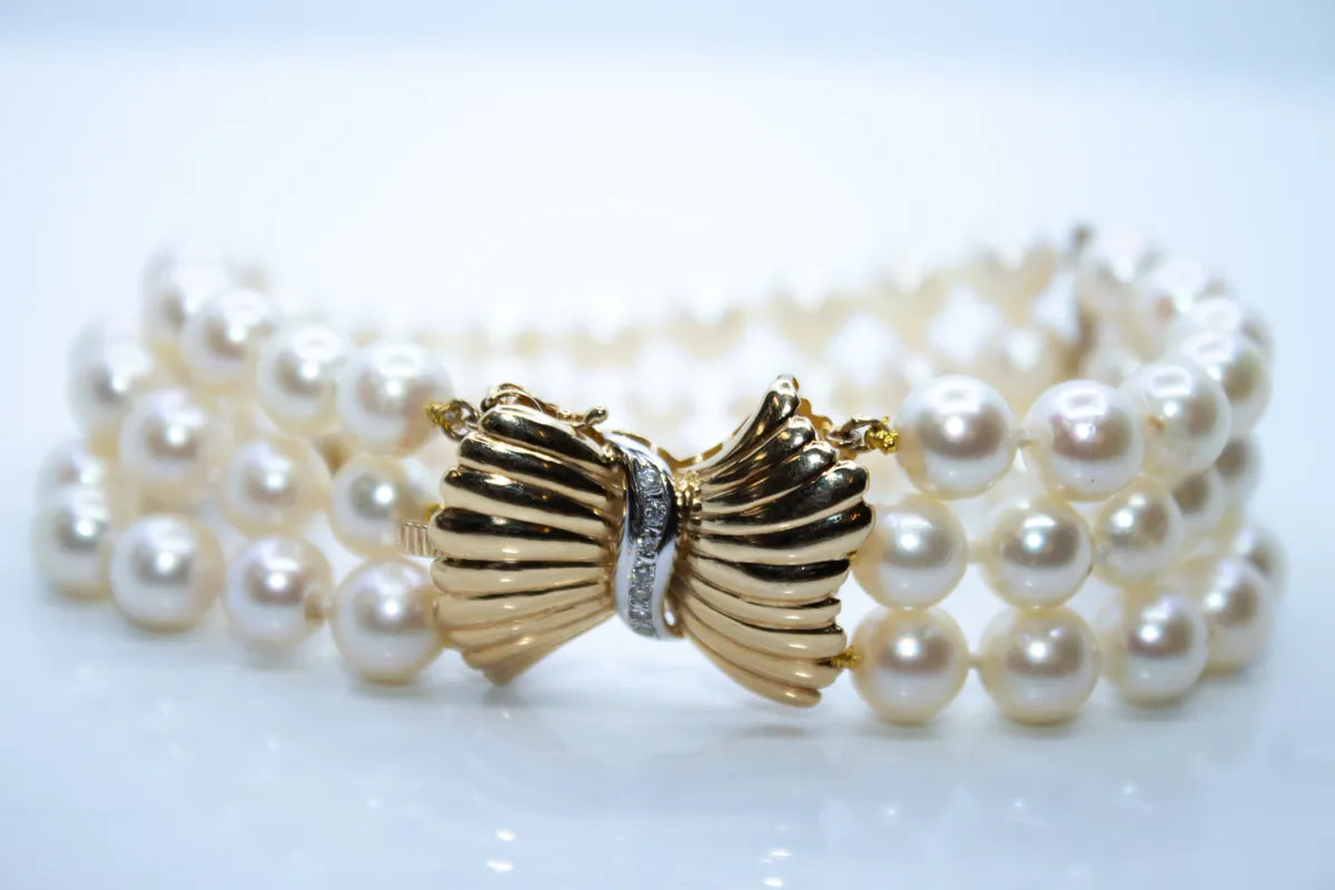 Pearl and Diamond Bracelet