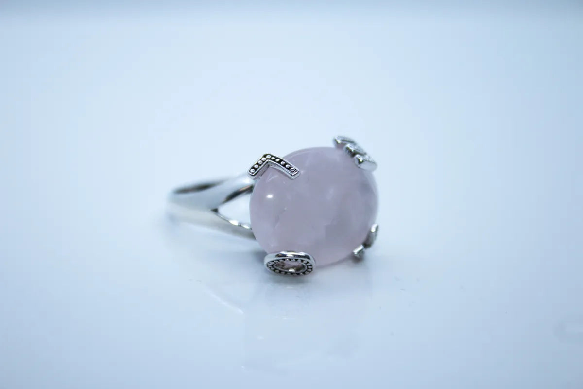 Sterling Silver Rose Quartz Ring