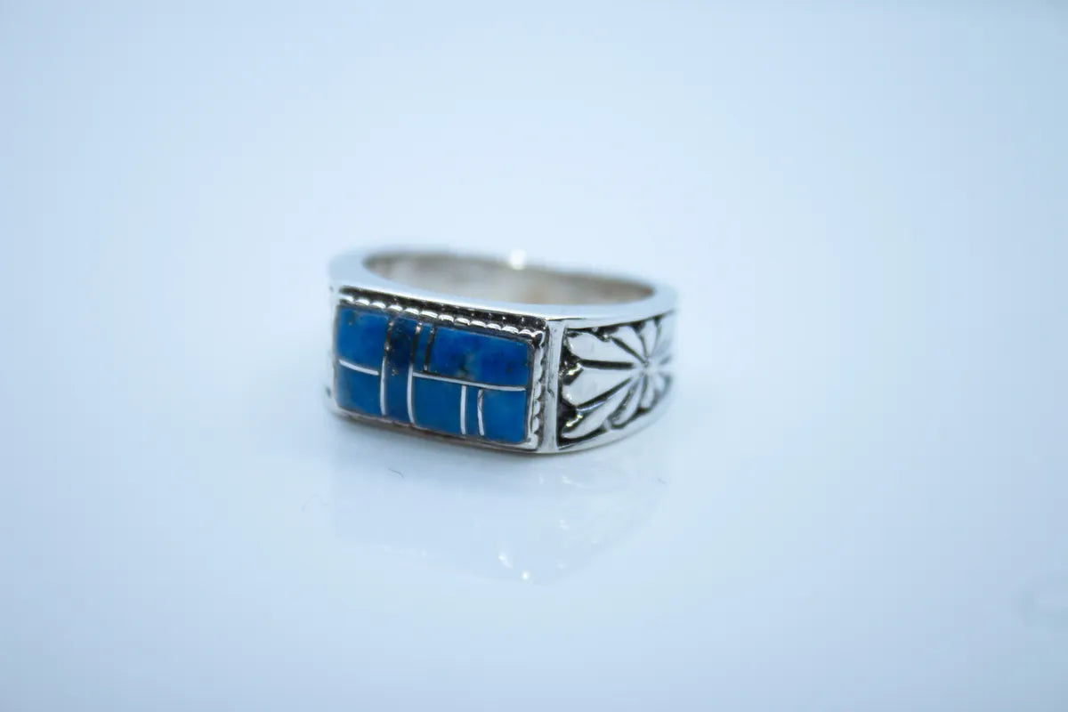 Sterling Silver Ring with Blue