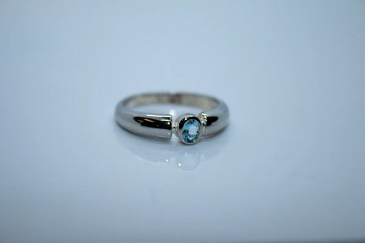 Silver Sterling Aqua Ring
