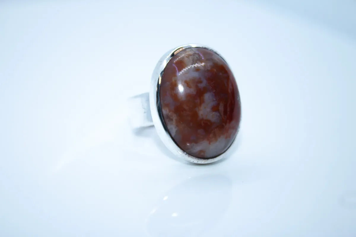 Sterling Silver Agate Ring