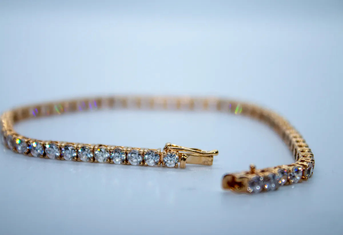 14K Y/G Cubic Tennis Bracelet