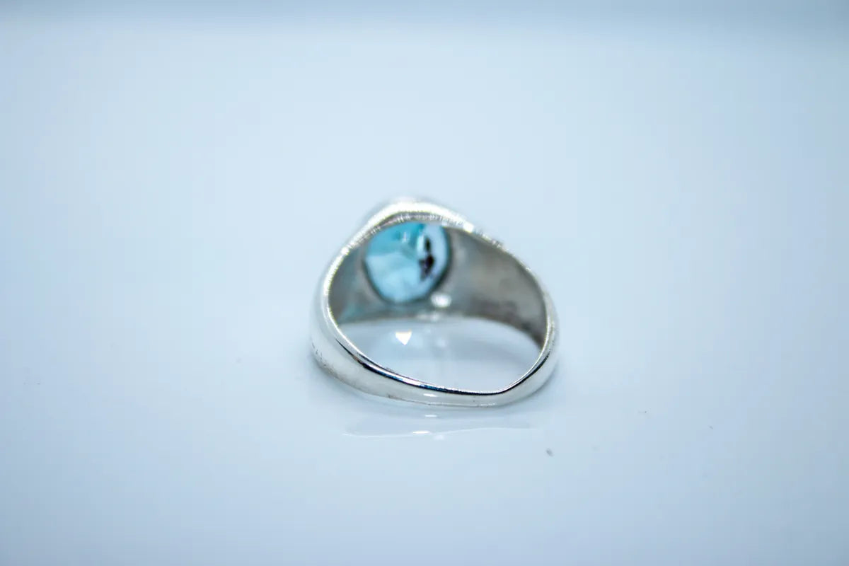 Sterling Silver Sky Blue Topaz Ring