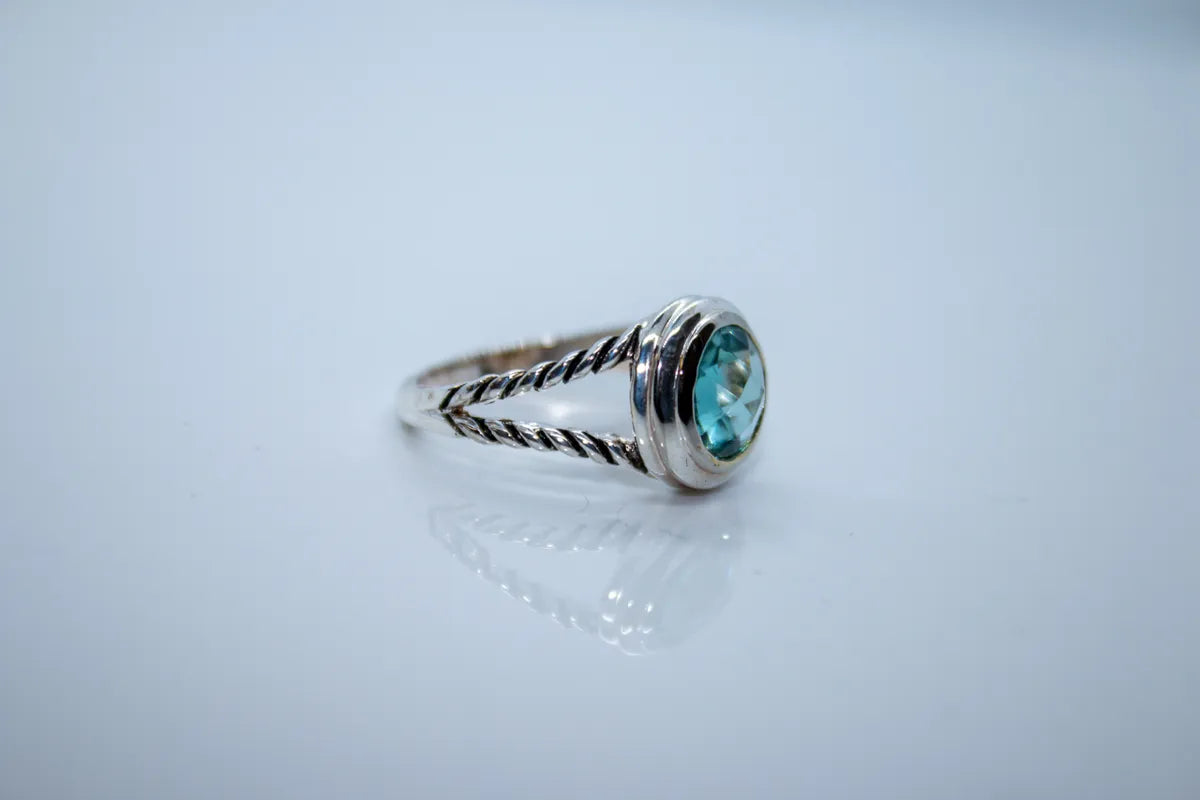 Sterling Silver Topaz Ring