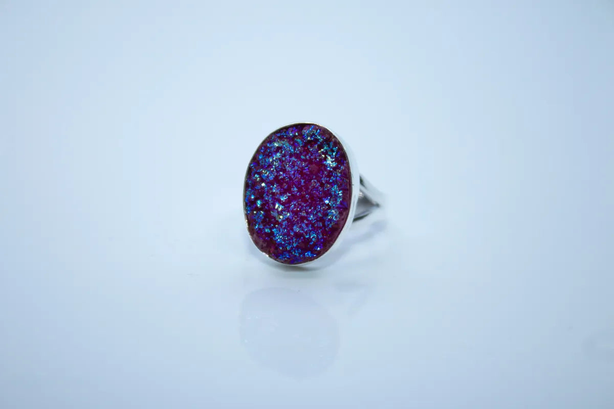 Sterling Silver Druzy Ring