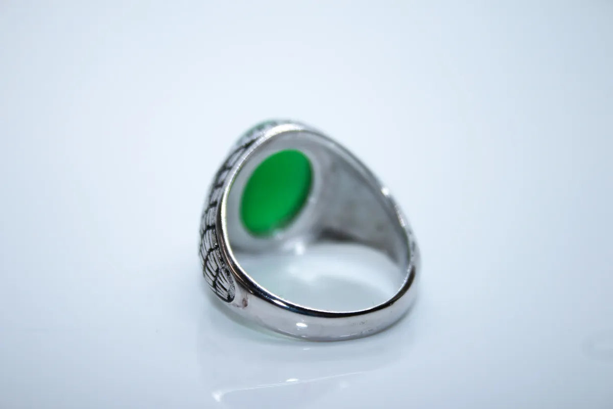 Sterling Silver Green Tiger Eye Ring