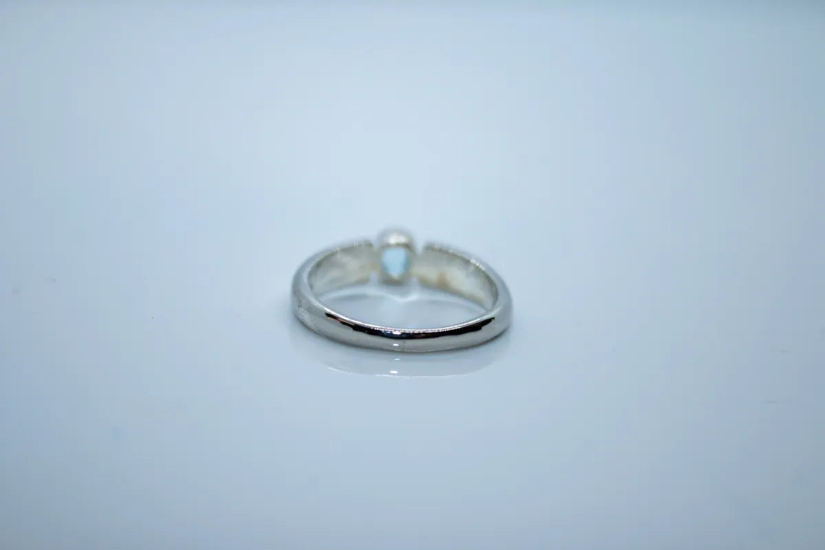 Silver Sterling Aqua Ring