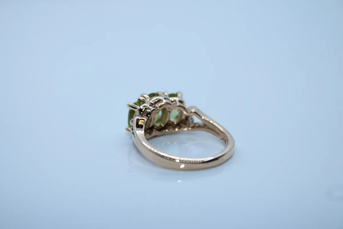 14K Yellow Gold Peridot Ring